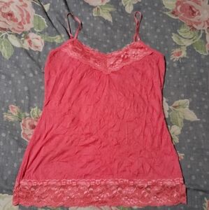 Maurices Coral Lace Trim Camisole